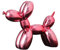 YOYUMI Galvanisiert Ballon Hund Skulptur, Luxus Ornament, Harzstatue für Wohnzimmer Schlafzimmer Bürodekor, Hochglanz Finish Dekorative Statuen, Rosa, 18 x 20 x 9 cm
