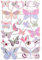 Rico Design Glanzbilder - Stanzpapier 7x25 cm Papier Scrapbooking Grußkarten Geschenkverpackungen Verzierung Kreativarbeiten Schmetterlinge