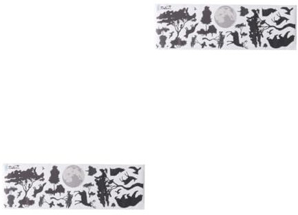 DIYEAH 2 Feuilles Sticker Mural Animaux Forêt Décoratif Autocollant Amovible pour Salon Chambre Décoration Murale Chic