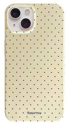 Reownest for iPhone 13/14 Case Polka Dot Aesthetic Phone Cover -Yellow | Simple Stylish,Soft TPU Shockproof Protective Phone case,for Women Girls