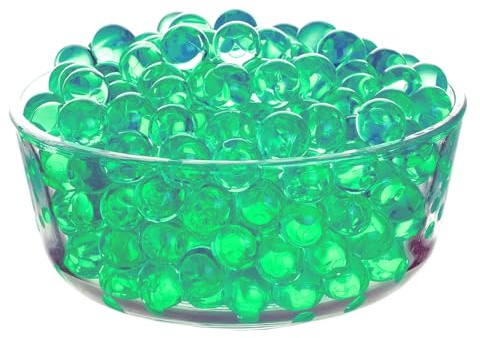 Wasserperlen für Deko Vase – 50g 6.000 Stücke Water Beads (Grün) | für Schwimmende Kerzen Perlen Pflanzen Blumen in Vasen Hochzeits-Mittelstück Vasenfüller
