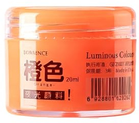 Nurila Nachtleuchtende Farben 20 Ml,Fluoreszierende Farbe Orange Acryl Glow Fluoreszierende Wasserfest Perfekt DIY Leuchtet Dark Farbe Halloween- Und Weihnachtsdekoration