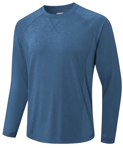 MEETWEE Men's UPF 50+ Rash Guard UV Sun Protection Long Sleeve T-Shirts Lightweight Quick Dry SPF Breathable Swim Shirt for Running Hiking & Fishing