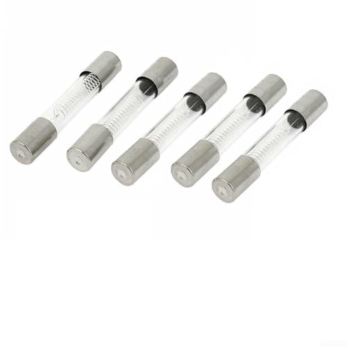 Jonikuper 5-Pack Glass Tube Fuse for Microwave Ovens, 0.8A 5kV High-Voltage Replacement Fuse, 6mm x 40mm (0.24 x 1.6) Overcurrent Protection for Magnetron(sku)