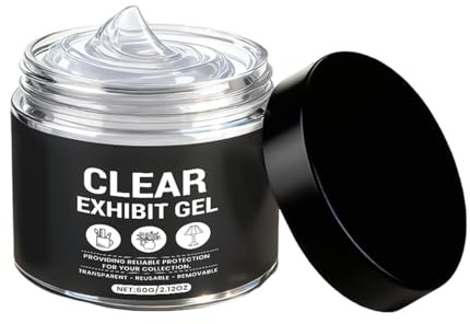 Gel d'exposition transparent Adhésif Amovible pour Collections | Gel pour musée transparent amovible Pour posters, maquettes, objets d'art, vitrines, supports en verre