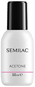 Semilac UV-Nagellackentferner 50 ml Aceton – Remover für Hybridlack & UV/LED Nagellack, Für Maniküre & Pediküre, Dermatologisch Getestet