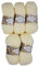 5 x 100 g Alize Glitzerwolle SAL zum Stricken und Häkeln, 500 Gramm Metallic – Wolle (creme 01)
