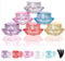Alledomain 40 PCs 5 Ml Empty Clear Plastic Cosmetic Containers Diamond Shape with 3 PCs Mini Spatula