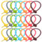 AYWFEY 21 Pcs Colorful Silicone Cable Ties, 8.26 Inch Reusable Zip Ties for Cord&Cable, Multi Purpose Rubber Ties, Twist Bread Ties, Cable Strap Cord Organizer, Household Snake Straps