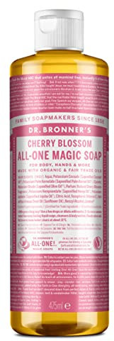 DR. BRONNER´S Dr Bronner Organic Soap JABON LIQUIDO Flor de Cerezo 475ml, Negro, Estandar, 475