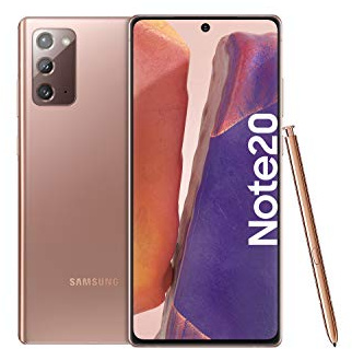 Samsung Galaxy Note 20 Android Smartphone ohne Vertrag Triple Kamera Infinity-O Display 256 GB Speicher starker Akku, Handy in bronze inkl. 36 Monate Herstellergarantie [Exklusiv bei Amazon]