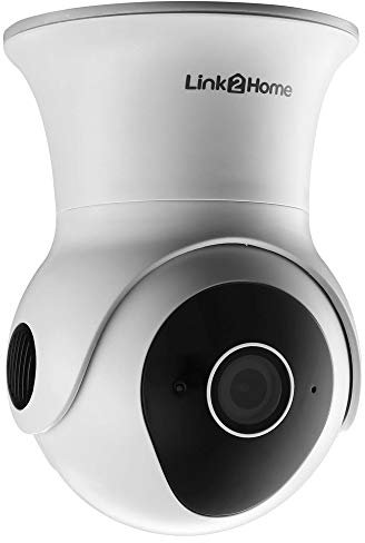 Link2Home WiFi Outdoor Weatherproof Camera with Pan and Tilt – For Home Security, Surveillance, CCTV, No Hub Required (White)