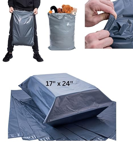 Calzette Große Versandtaschen, 43 x 60 cm, Grau, selbstverschließend, grau, 43cm x 60cm, Beutel