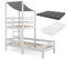 VitaliSpa Hausbett Tom, Bett aus Holz, Weiß, 90x200 cm mit 2 Matratzen