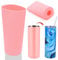 GORGECRAFT 2PCS Unseamed Silicone Wrap for Sublimation Tumblers 20oz Reusable Silicone Sublimation Sleeve Mug Clamp Sleeve Fixture for Full Wrap Tumbler Blanks Sublimation(Pink)