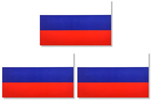 JBCD Magnet-Aufkleber mit russischer Flagge – für Auto, SUV, LKW, 3 Stück, 7,6 x 12,7 cm