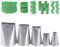 Tabiger 5pcs Half Row Woven Flower Piping Nozzles Kit, Cream Icing Decorating Tips with Zigzag Opening, Stainless Steel