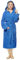 Arus Peignoir de bain, longueur mollet, taille femme: M, taille unisexe: S-M, Bleu royal