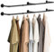 Yawinhe Industrierohr Kleiderstangen,180cm Kleiderbügel für die Wand, Platzsparenders Wandregal Küchenregal mit 3 Basen, für Geschäft, Schwarz, 2-Pack, YMG004-2