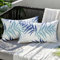 MIULEE Outdoor Kissenbezug Wasserdicht Kissen Wasserfest Dekorative Kissenbezüge Blattmuster Sofakissen Zierkissen Dekokissen für Garten Sofa Couch Wohnzimmer Schlafzimmer 2er Set 30x50 cm Grau Blau