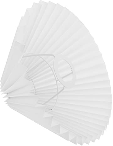 Mobestech Plissierter Lampenschirm Aus Kunststoff 9.45X9.45X5.51In Faltbarer Lampenschirm Für Tischlampe Mit Stilvoller Lichtabdeckung Und Einzigartiger Faltenoptik Für Wohn- Und Schlafzimmer