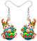BAMAY Acryl Ostern Ostereier Kaninchen Hase Ohrringe Hängend Schmuck Geschenke für Damen Mädchen Kinder Deko(Smaragd)