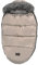 my junior® Lunar Fußsack | kuscheliger Fleece-Innenstoff | inkl. Gurtschlitze für Kinderwagen und Buggy mit 5-Punkt-Gurtsystem - Chai Latte
