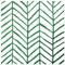 ConCus-T Frosted Geometric Wallpaper Green White Herringbone Stripes Waterproof Self Adhesive Vinyl Wall Paper for Living Room Bedroom Bathroom Kitchen 44.5 x 1000cm