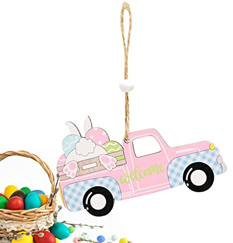Fulenyi Osterbaumschmuck | Rustikale Ornamente für Osterauto, Osteranhänger, Hase, Karotte, Basteln, Handwerk, Ostern, Kinder, Geschenke, Frühling, Ostern, Dekoration