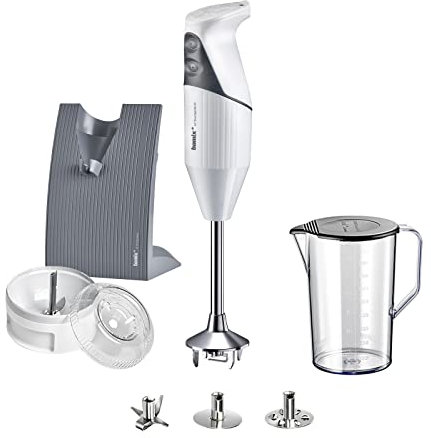 Bamix Mixeur Plongeant Swissline M200 Plain White - 200 W - Avec Accessoires et Smart Helpers