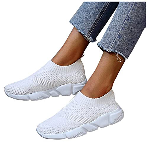 Barfussschuhe Damen Sommer Plattform Elegante Schuhe Lässige Slip On Walkingschuhe Frauen Walkingschuhe rutschfeste Sale Outdoor Sportlich Schuhe Bequeme Leistungsstarke Wmshoes Sneakers Schuhe