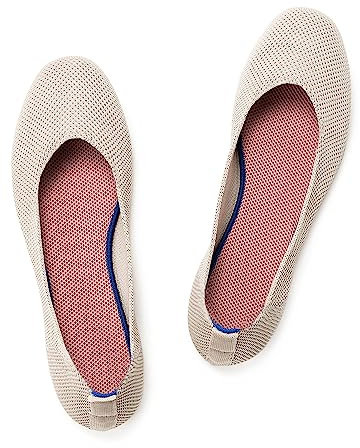 Frank Mully Women's Ballet Flats Slip On Knit Dress Shoes Pumps Shoes Round Toe,010Apricot, UK 3.5