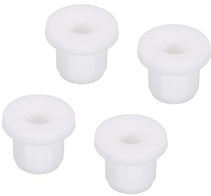 sourcing map 4 Stück Kabeldurchführung Gummi AD 10mm x ID 6mm Durchgangstüllen, Gummitüllen Kabeltülle Dichtungsring Gummistopfen für Elektrischer Leiter Draht Installation Kabelschutz, Weiß