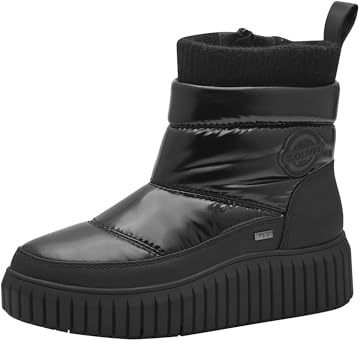 s.Oliver Damen Stiefel ohne Absatz Wasserabweisend Vegan, Schwarz (Black), 40 EU