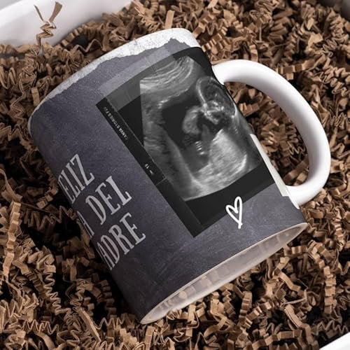 Nomart Taza Para el Día del Padre Con Ecografía, Taza Para Futuros Padres, Anunciar la Llegada del Bebé, Taza para el Futuro Papá, Padres Primerizos, Primer Día del Padre