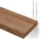 alfalux Wandregal Aus Holz Hängeregal Schweberegal Industrie Loft Design Eschenholz Robust Tragkraft 100 kg Regalbrett Mit Unsichtbarer Befestigung B80x20-Nussbaum-IN Nussbaum