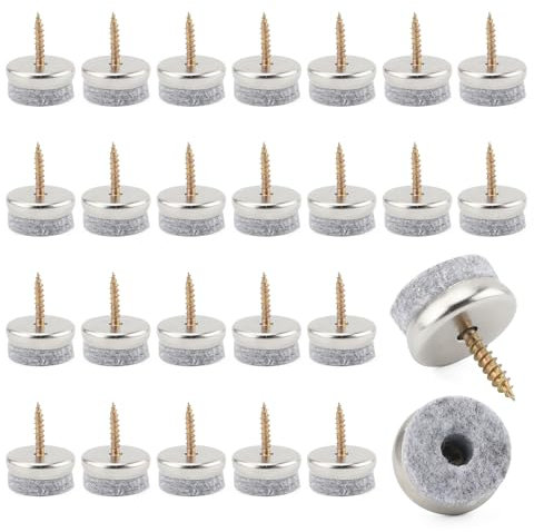 TEKONDA 40 feltrini con viti in feltro, 20 mm, piedini in feltro per sedie, sedie, tavoli, armadi, mobili, HGLS-40