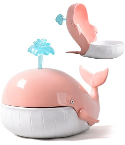 HAUCOZE Wal Keksdose Modern Arts Figur Ozean Geschenk Dekor Polyresin Rosa 23cm