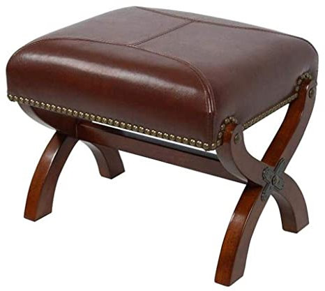 CMJSGG Sofahocker - Ledersofa-Pedale, einzelner Hocker mit Massivholzsofa, zusammenklappbarer Schlafzimmer-Garderobenhocker, als Fußhocker zu tragen
