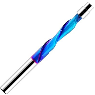 Bündig abschließender Router-Bit, 6mm Schaft Vollhartmetall Flush Trim Router Bits Spirale mit Nano-Beschichtung
