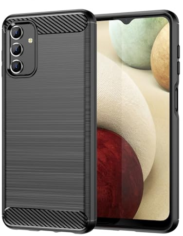 owlhold Hülle für Samsung Galaxy A13 4G/5G / A04S / M13 5G, Karbonfaser Design Handyhülle Dünne Weiche TPU Silikon Material Schutzhülle stoßfeste Case Kratzfeste Cover für Samsung A13/A04S, Schwarz