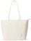 KALIDI Wasserdichte Tote Bag mit Reißverschluss – Leichte Shopper Schulter Tasche für Arbeit Uni,Beige
