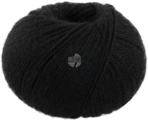 LANA GROSSA Natural Lama Fine | Feine Baby-Lama Fasern klassisch verzwirnt | Handstrickgarn aus 100% Lama (Baby) | 50g Wolle zum Stricken & Häkeln | 150m Garn FB108