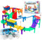 Joya Creative Magnetische Bausteine Autorennbahn – 65 Stück Inklusive Lichtauto, Sticker & Verkehrsschilder – Montessori Konstruktionsspielzeug für Kinder ab 3 Jahren