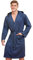 o-day Peignoir pour homme en microfibre de qualité supérieure, pour femme, en microfibre, pour voyage, piscine, salle de sport, doux, peignoir unisexe en microfibre 2.0, bleu marine, L