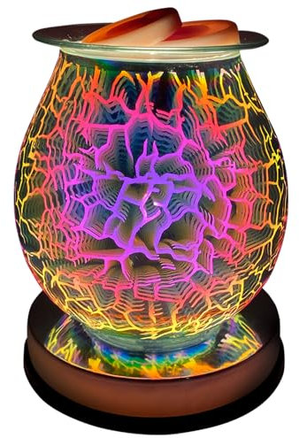 Brûleur électrique 3D Touch – Diffuseur électrique, cire fondue et brûleur à huile. Superbe cadeau pour la maison, décoration de chambre, accessoires de chambre à coucher et accessoires de bureau