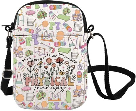 FOTAP Umhängetasche für Physiotherapie, Therapeuten, Assistent, Geschenk, PTA-Geschenk, Ergotherapeuten, Abschlussgeschenk, Physiotherapie Cb UK, INCHES