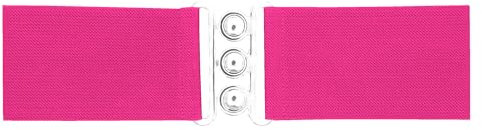 Van Der Rich ® - Breiter elastischer Gürtel mit Schnalle 7,5 cm - Damen (Hellfuchsia, One Size)