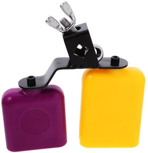 VICASKY Satz Kuhglocken Klatscher Schlagzeug-kuhglocke Kuhglocke Mit Hohem Tiefton Hohe Niedrige Blocktrommel Trommelschlaginstrument Musikalischer Perkussionsblock Drum-kit-zubehör Metall