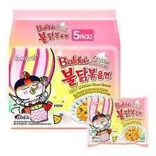 Cream Carbonara Hot Chicken Ramen 140g (Pack of 10) | Spicy & Creamy Korean Instant Noodles | Rich Cheesy Delight | Quick & Easy Preparation | Versatile Meal Option